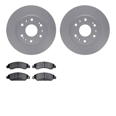 DYNAMIC FRICTION CO 4302-48034, Geospec Rotors with 3000 Series Ceramic Brake Pads, Silver 4302-48034